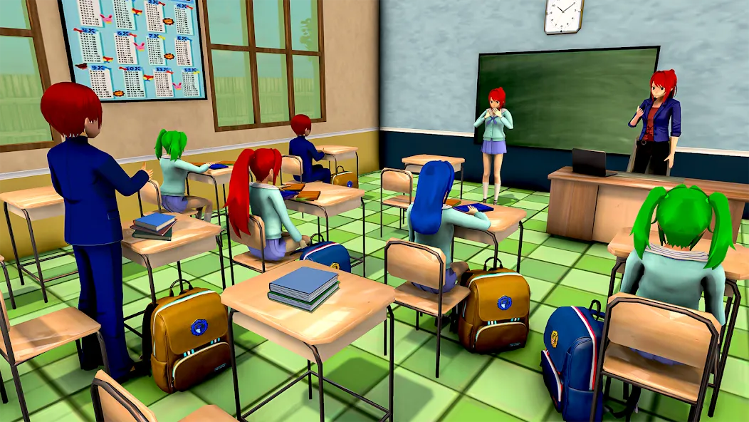 Anime High School Girl Life 24 — скриншот 5
