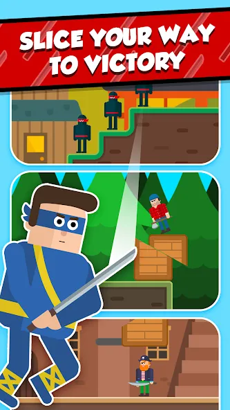 Mr Ninja - Slicey Puzzles — скриншот 4 Mr Ninja - Slicey Puzzles — скриншот 4
