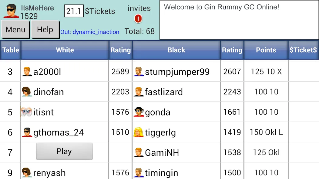 Gin Rummy GC Online — скриншот 2