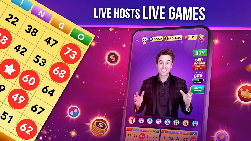 Live Play Bingo: Real Hosts — скриншот 2 Live Play Bingo: Real Hosts — скриншот 2