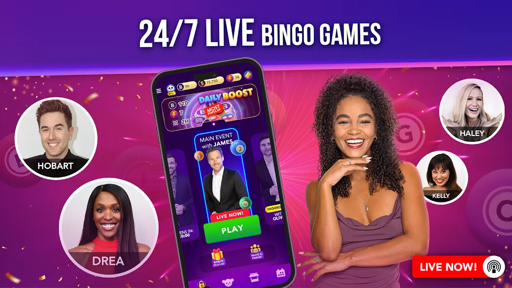 Live Play Bingo: Real Hosts — скриншот 3 Live Play Bingo: Real Hosts — скриншот 3