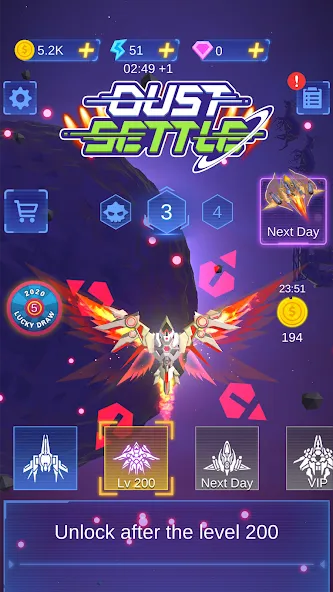 Dust Settle 3D - Galaxy Attack — скриншот 1