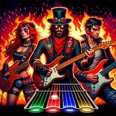 Скачать взломанную Guitar Hero Mobile: Music Game — Все песни разблокированы