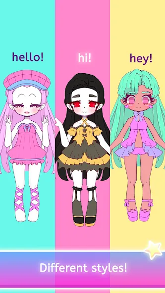 Mimistar dress up chibi doll — скриншот 2