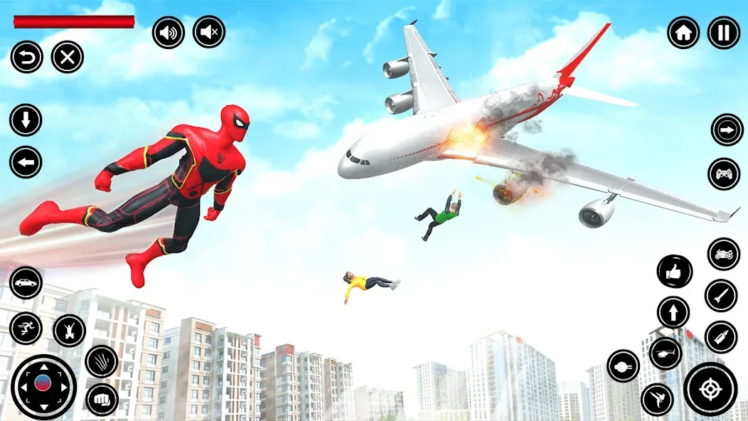 Flying Spider Rope Hero Fight — скриншот 1