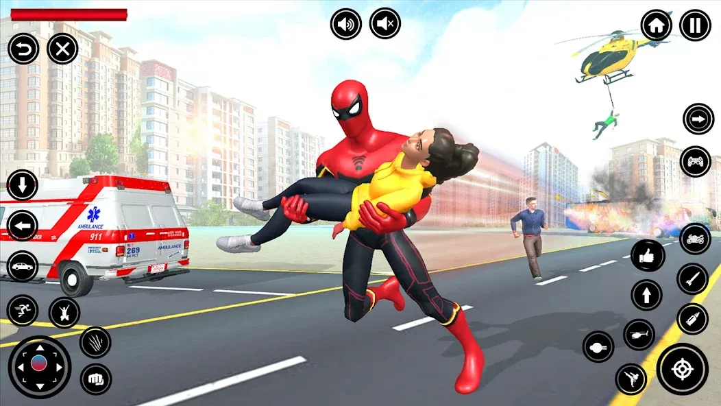 Flying Spider Rope Hero Fight — скриншот 2