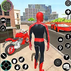 Взлом Flying Spider Rope Hero Fight — Много денег и без рекламы