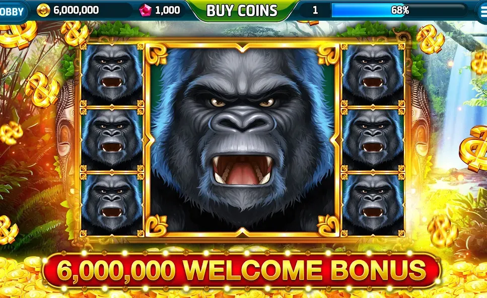 Ape Slots: Vegas Casino Deluxe — скриншот 1