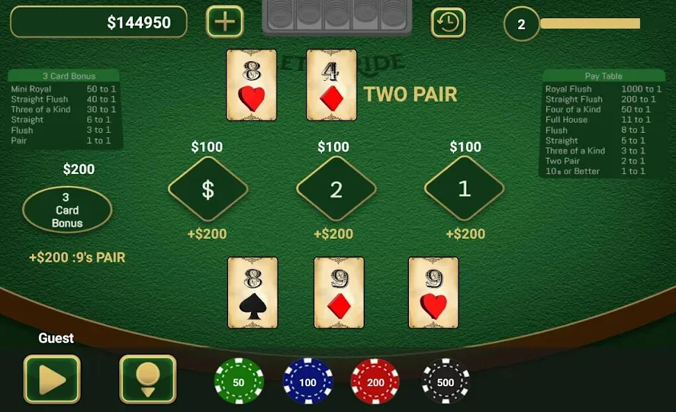 Let It Ride Poker — скриншот 2 Let It Ride Poker — скриншот 2