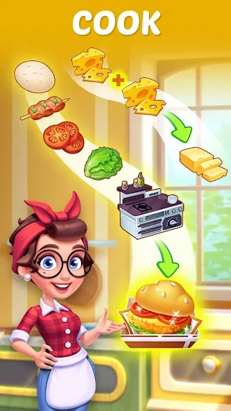 Merge Cooking:Theme Restaurant — скриншот 4