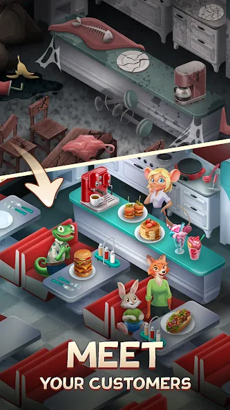 Merge Inn - Cafe Merge Game — скриншот 3