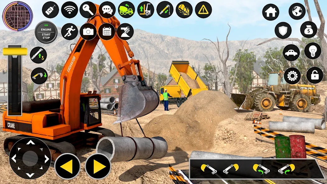 Construction Excavator Game 3D — скриншот 1