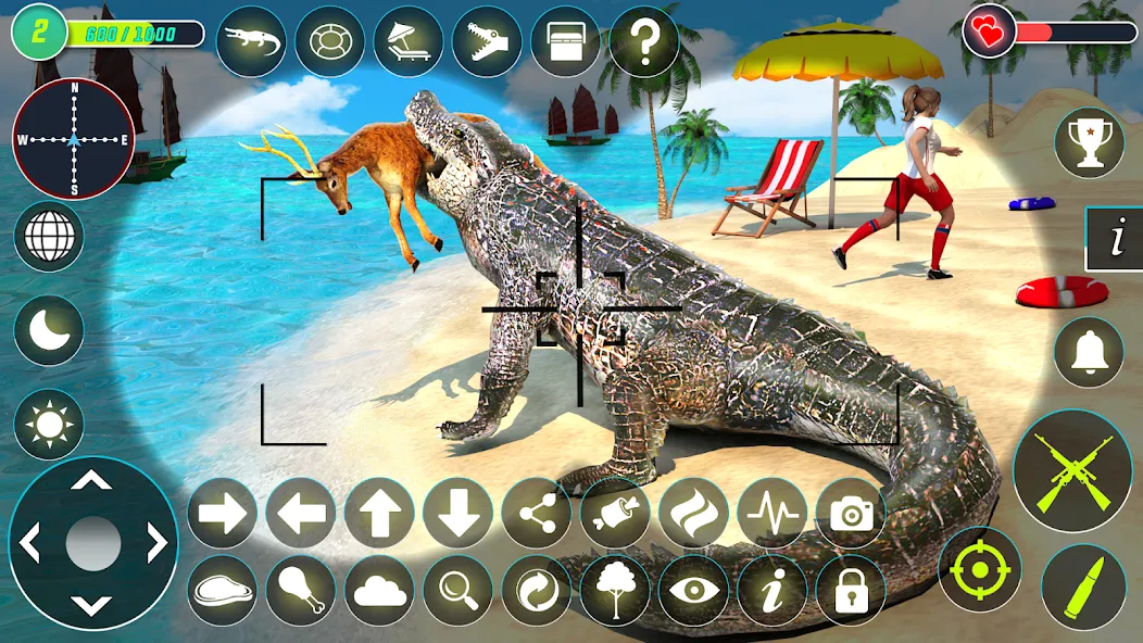 Crocodile Hunting Animal Games — скриншот 1