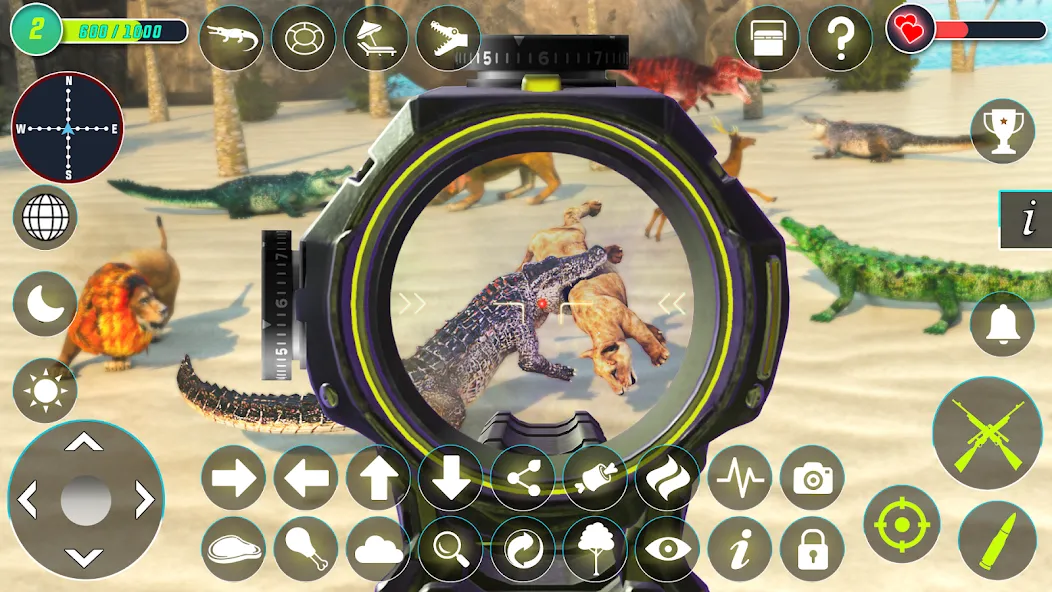 Crocodile Hunting Animal Games — скриншот 2