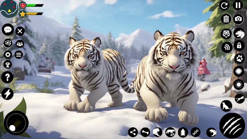 Arctic White Tiger Family Sim — скриншот 2