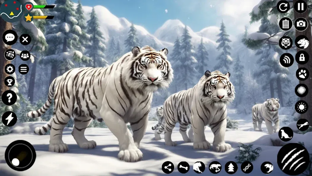 Arctic White Tiger Family Sim — скриншот 3