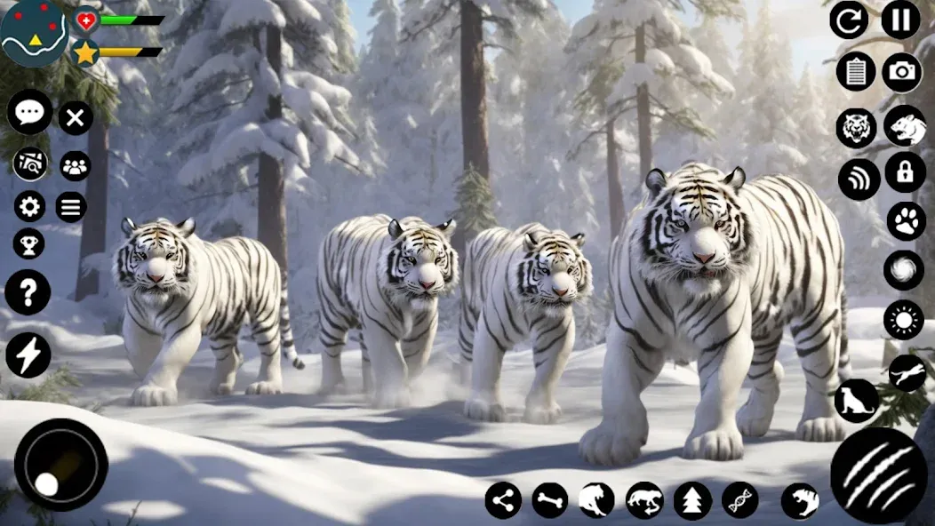Arctic White Tiger Family Sim — скриншот 4