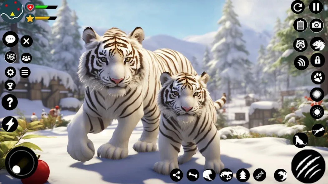Arctic White Tiger Family Sim — скриншот 5