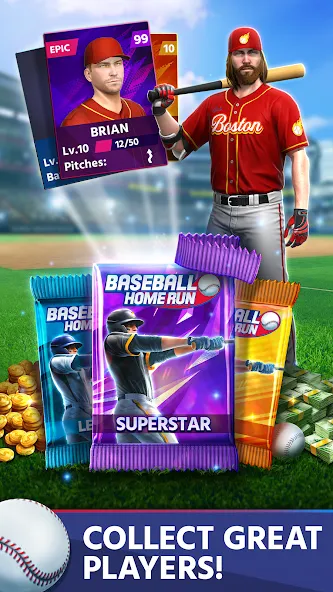 Baseball: Home Run Sports Game — скриншот 4 Baseball: Home Run Sports Game — скриншот 4