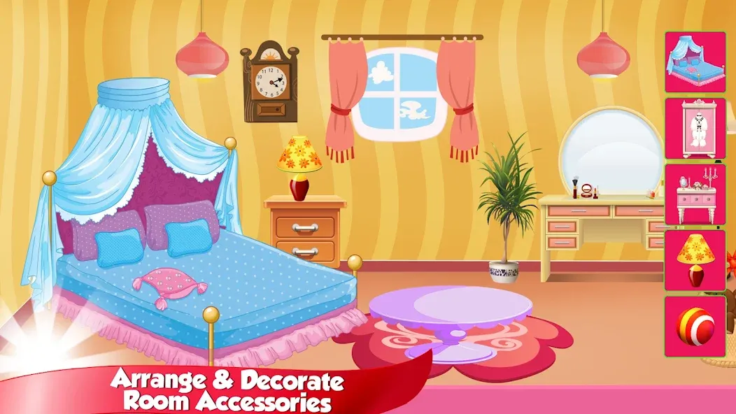 Girl Doll House Design & Clean — скриншот 4
