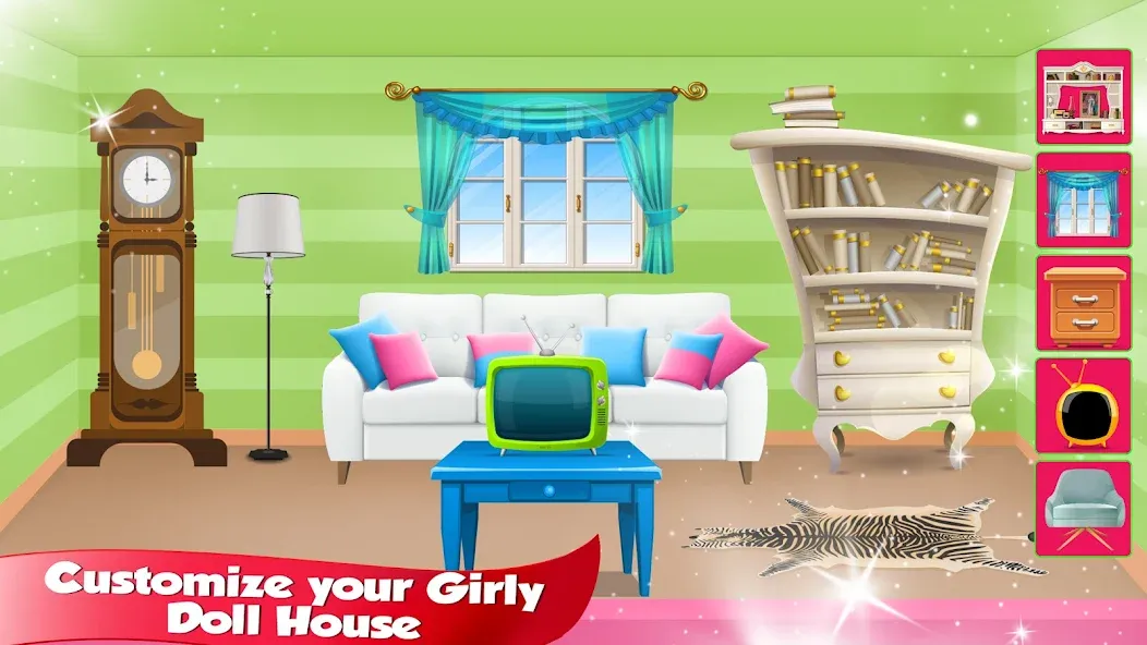 Girl Doll House Design & Clean — скриншот 5