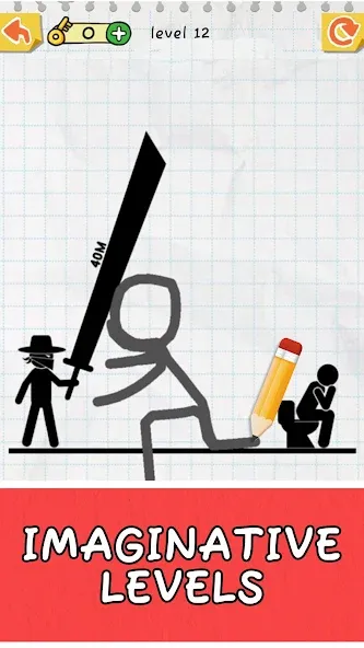 Draw 2 Save: Stickman Puzzle — скриншот 1