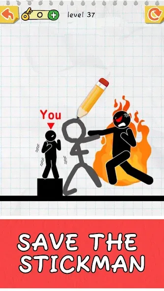 Draw 2 Save: Stickman Puzzle — скриншот 2