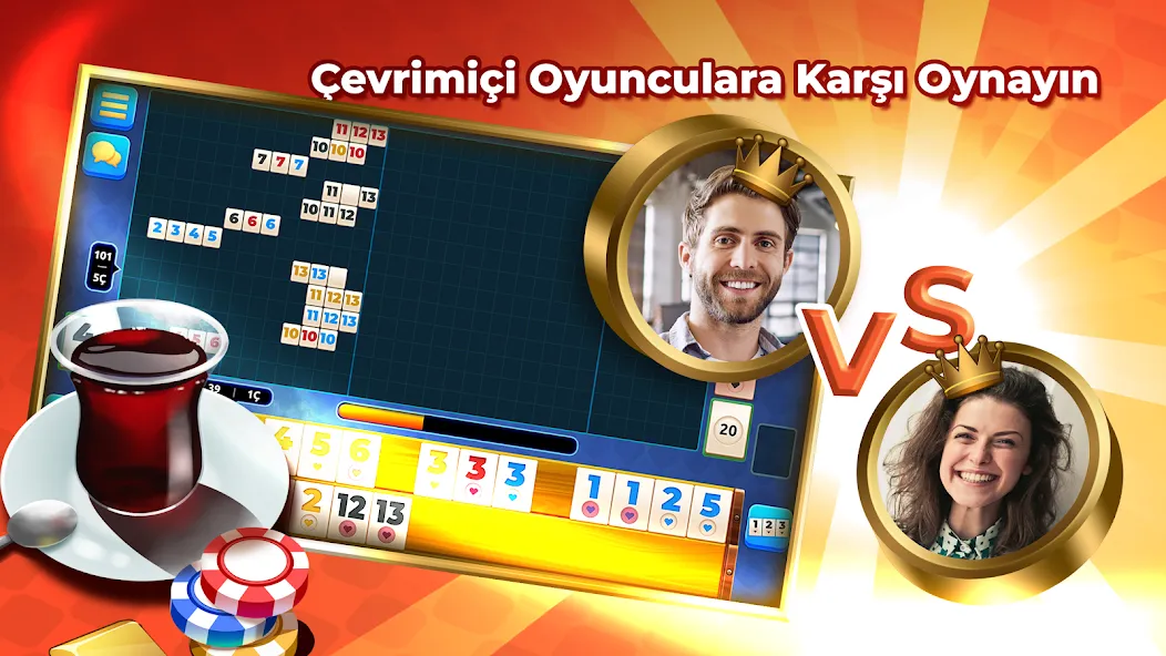 Mega 101 Okey - Çevrimiçi — скриншот 1