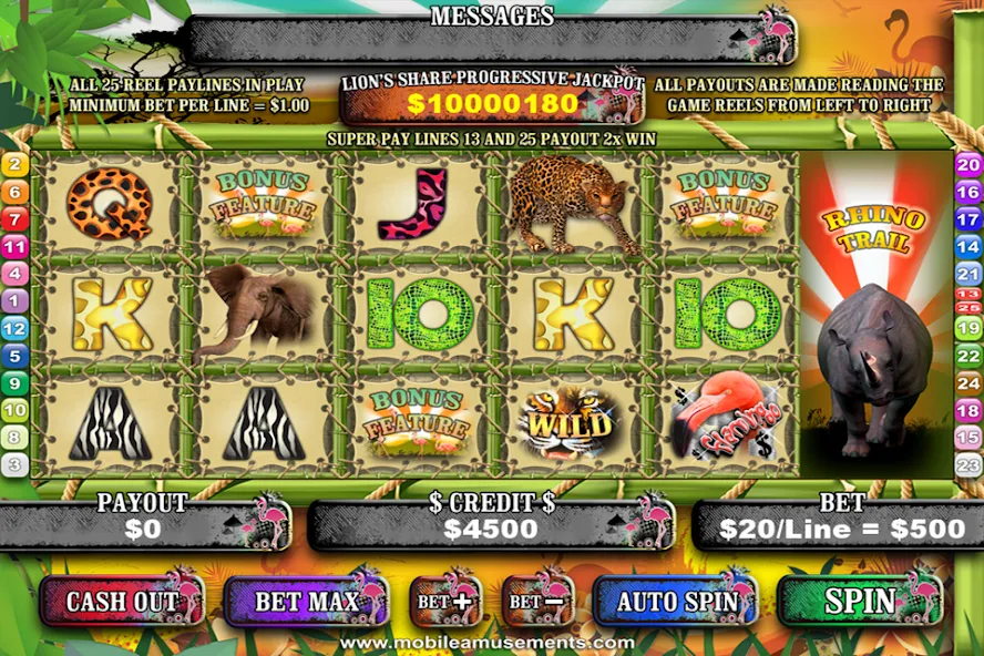 Flamingo Safari Slots — скриншот 1 Flamingo Safari Slots — скриншот 1