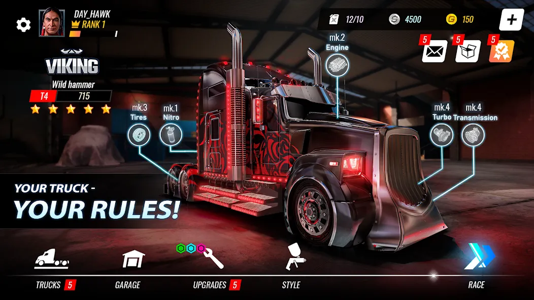 Big Rig Racing: Drag racing — скриншот 1 Big Rig Racing: Drag racing — скриншот 1
