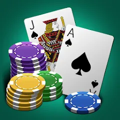 World Blackjack King - Взлом Много денег