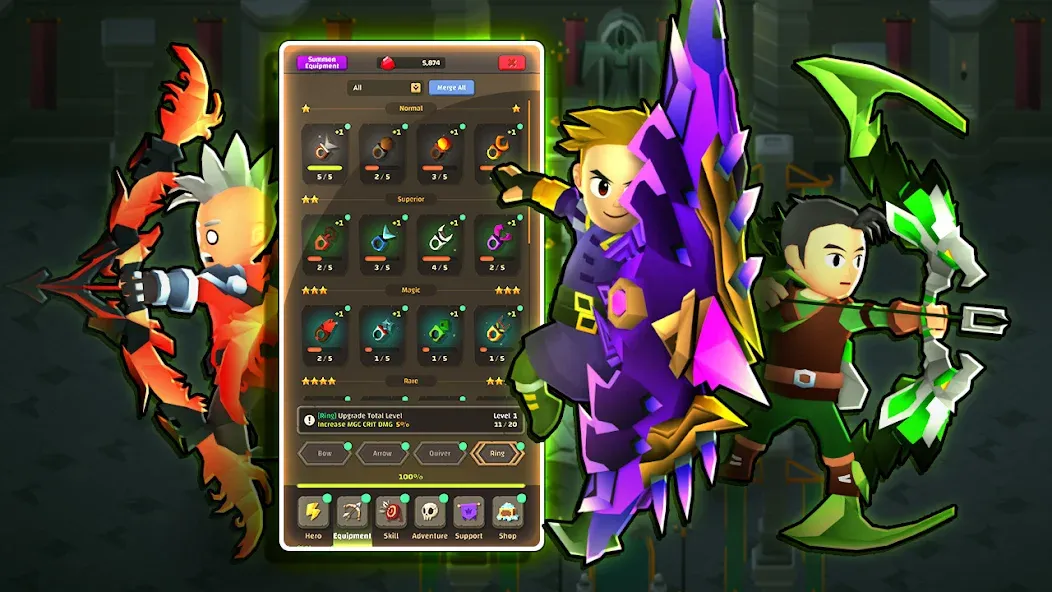 Super Arrow AFK: Skill Combos — скриншот 3