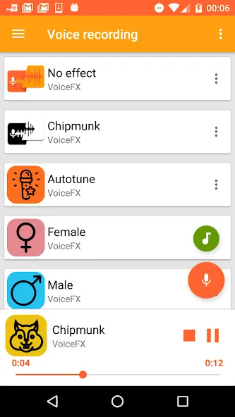 VoiceFX - Voice Changer with v — скриншот 1 VoiceFX - Voice Changer with v — скриншот 1