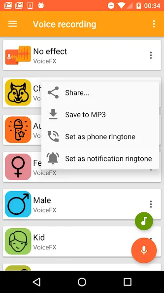 VoiceFX - Voice Changer with v — скриншот 3 VoiceFX - Voice Changer with v — скриншот 3