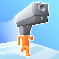 Скачать Gun Head Run на Андроид — Много денег