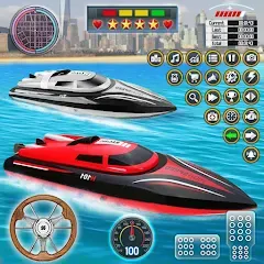 Скачать Speed Boat Racing: Boat games MOD на Андроид — Много денег