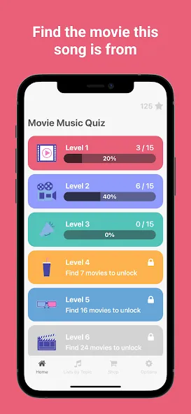 Movie Music Quiz - Blindtest — скриншот 1