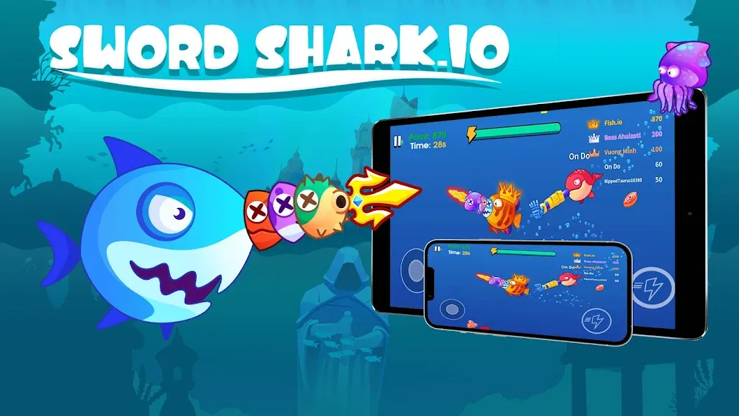 Sword Shark.io - Hungry Shark — скриншот 1