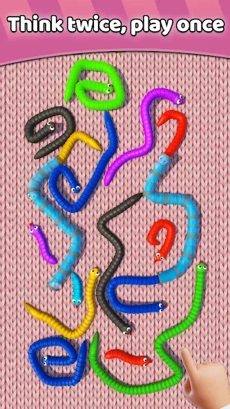 Tangled Snakes Puzzle Game — скриншот 2