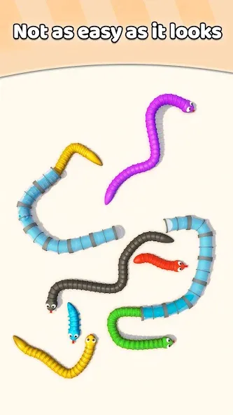 Tangled Snakes Puzzle Game — скриншот 3