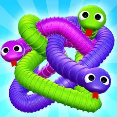 Взлом Tangled Snakes Puzzle Game — Много денег