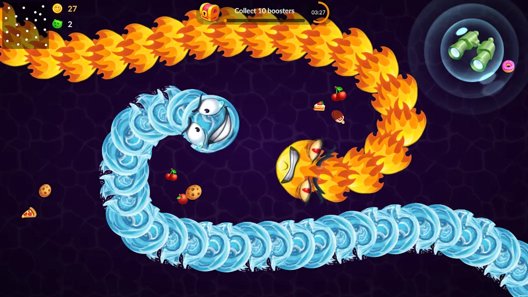 Snake vs Worms: Fun .io Zone — скриншот 2