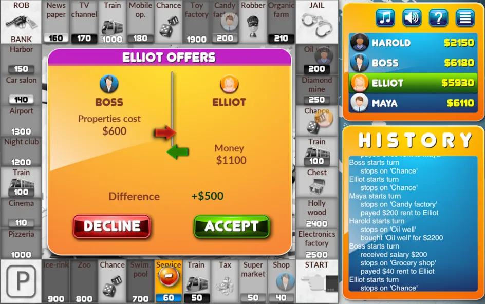 CrazyPoly - Business Dice Game — скриншот 5