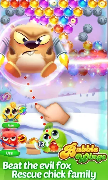 Bubble Wings: bubble shooter — скриншот 2