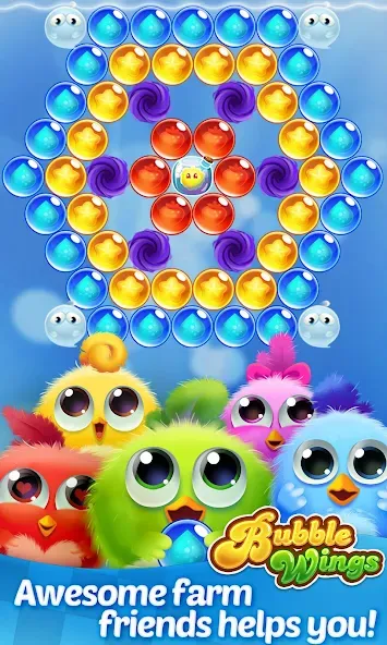 Bubble Wings: bubble shooter — скриншот 4