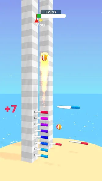 Ball Up: Knife Racing — скриншот 1
