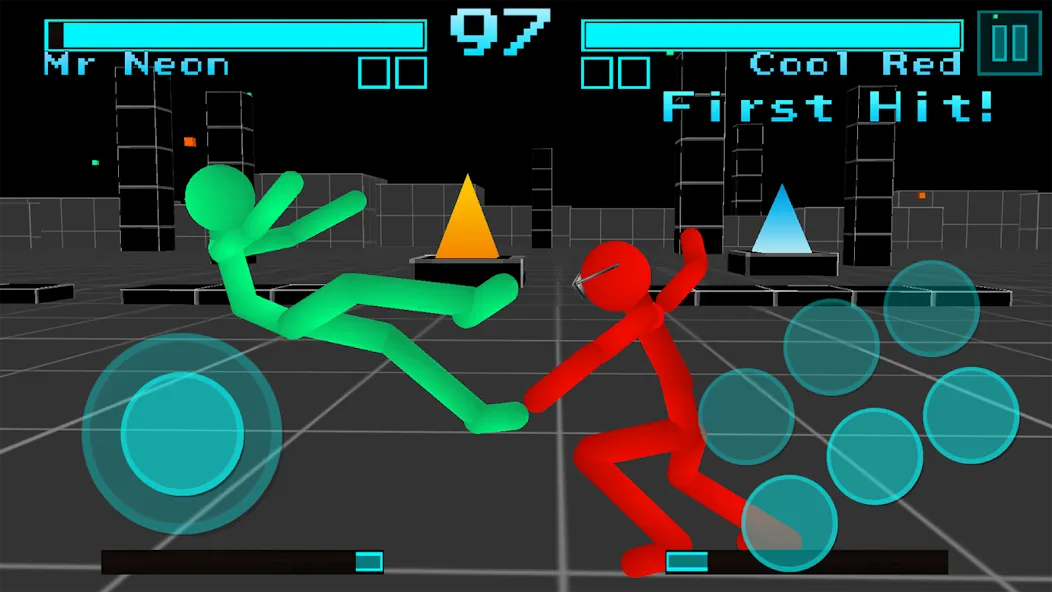 Stickman Fighting Neon Warrior — скриншот 1