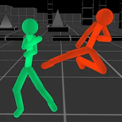 Взлом Stickman Fighting Neon Warrior — Много денег и бессмертие