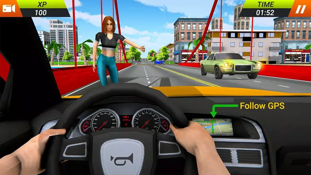 Modern Taxi Car Glory Driving — скриншот 1