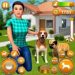 Скачать Pet Dog Family Adventure Games — Модификация Много денег